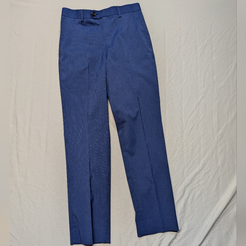 Lauren By Ralph Lauren Boys Striped Flat Front Dress Pants Size 14